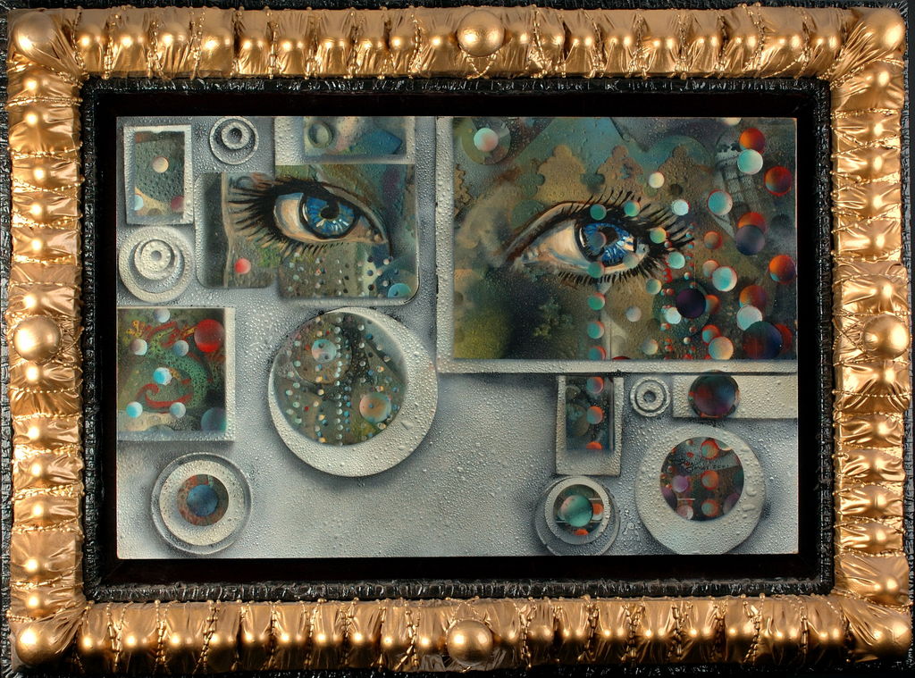 Acrylic and Lacquer on Board, Framed, 48in x 32in - 2004